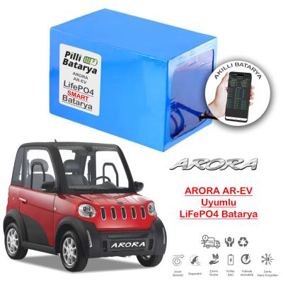 Arora AR-EV Elektrikli Araba Bataryası 72 Volt 96 Amper Smart LiFePO4 Batarya